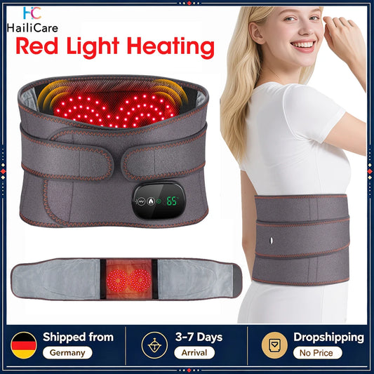 Hailicare Cordless Red Light Heating Waist Massager With Vibration