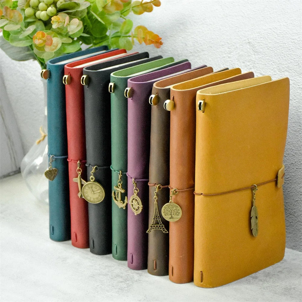 RAYSLIN Genuine Leather Refillable Custom Travel Diary Journal