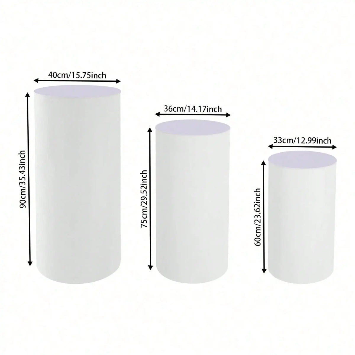 Cylinder Pedestal Display Stands for Weddings and Events