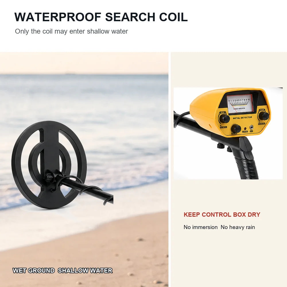 Adjustable Waterproof Metal Detector Kit With Digital Display Screen