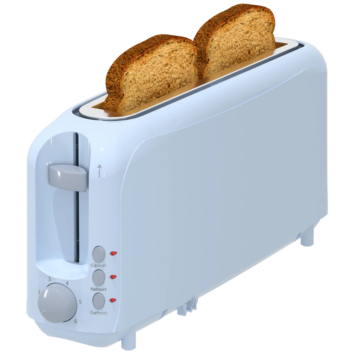 YUKOOL Slim 2 Slice Toaster With Six Shade Settings