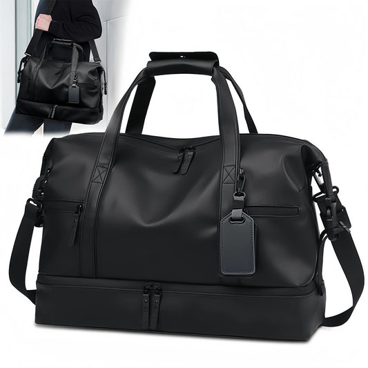 Lightweight Water Resistant Travel Duffel Bag With Shoe Compartment