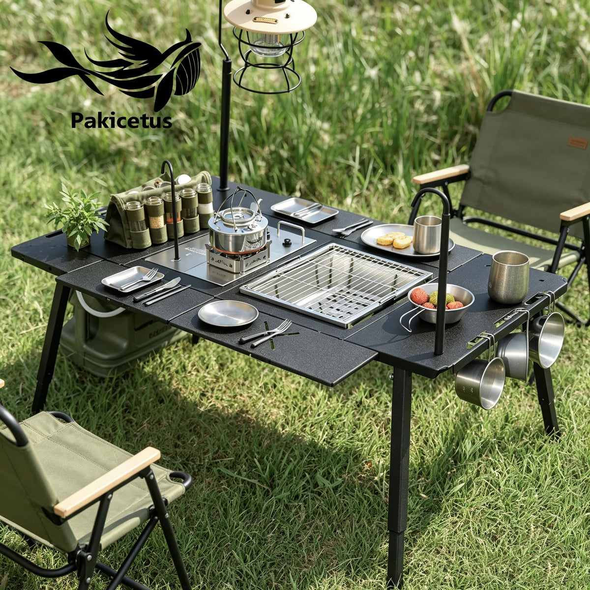 Pakicetus Foldable Camping Table Portable Outdoor Utility Table