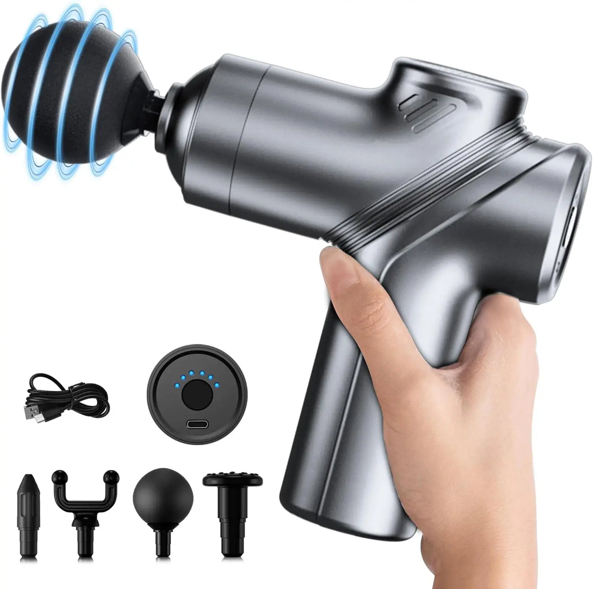 Leercon Massage Gun With Silent Brushless Motor And Four Heads