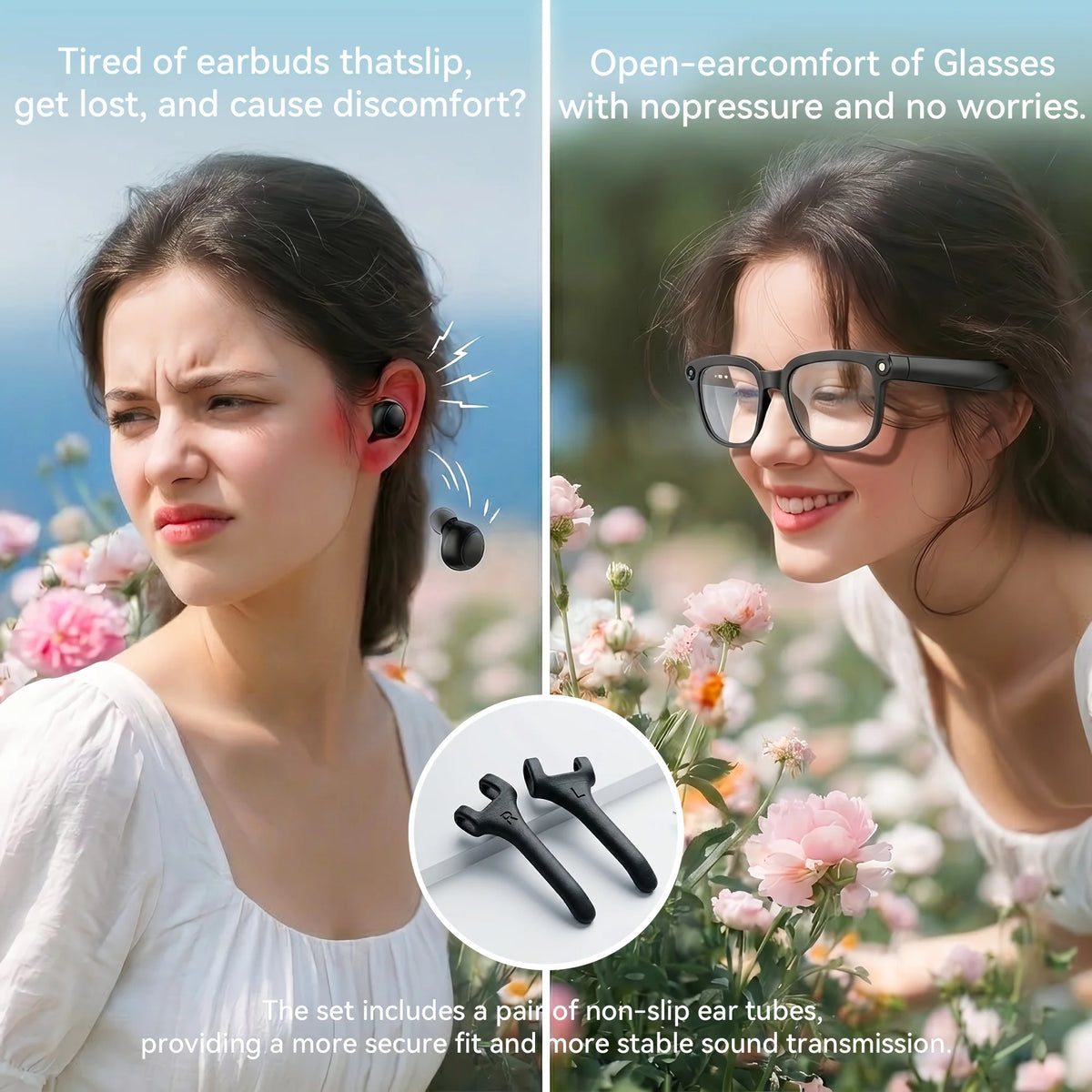 Smart Camera Glasses With HD Video, AI Translation And Bluetooth Audio