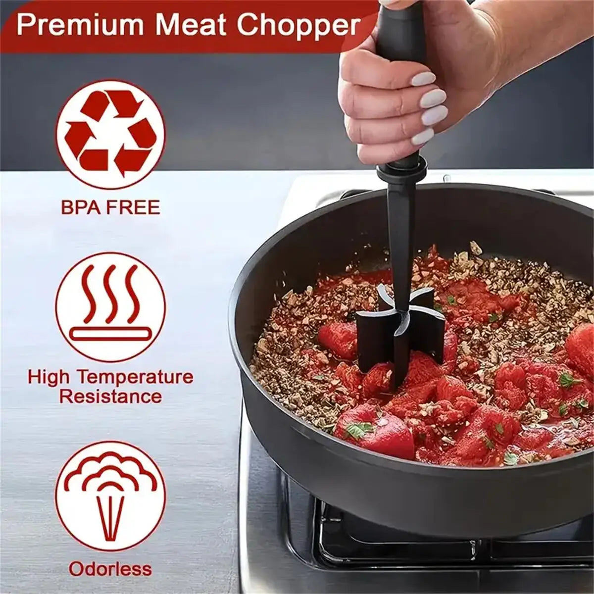 Heat Resistant Meat Chopper And Ground Beef Smasher Tool