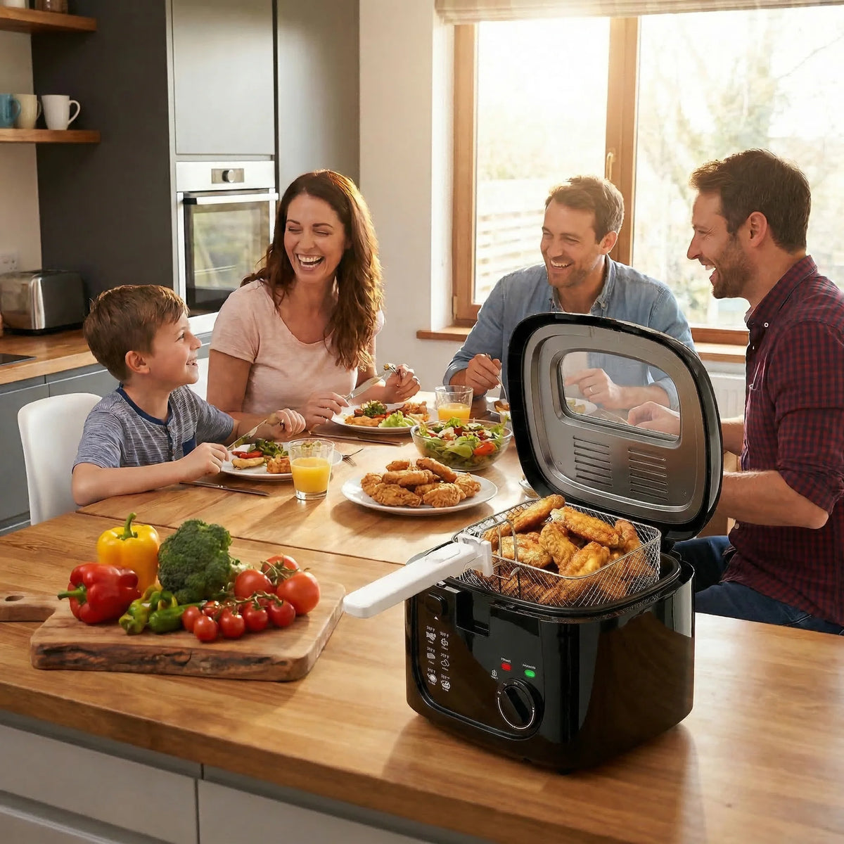 CACHOO 1600W Digital Deep Fryer With Adjustable Temperature Control