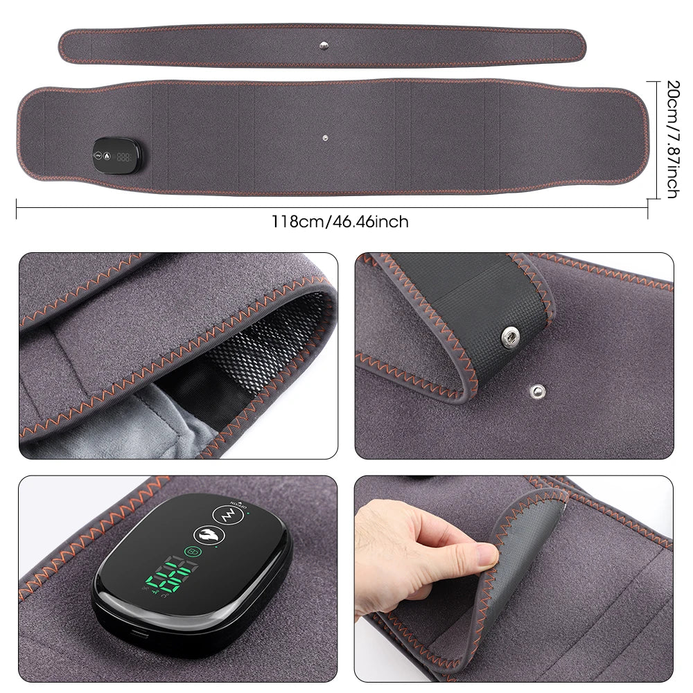 Hailicare Cordless Red Light Heating Waist Massager With Vibration