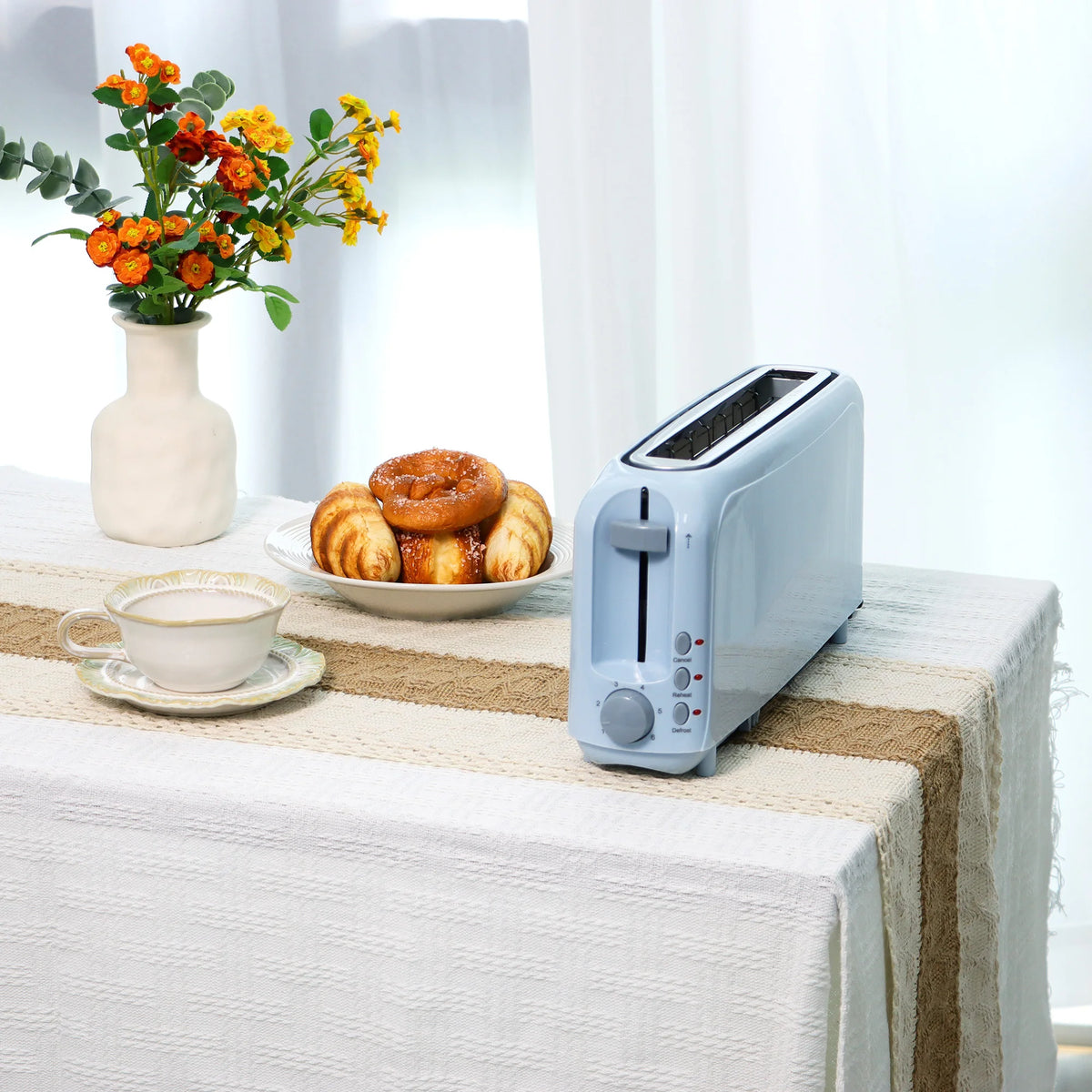 YUKOOL Slim 2 Slice Toaster With Six Shade Settings