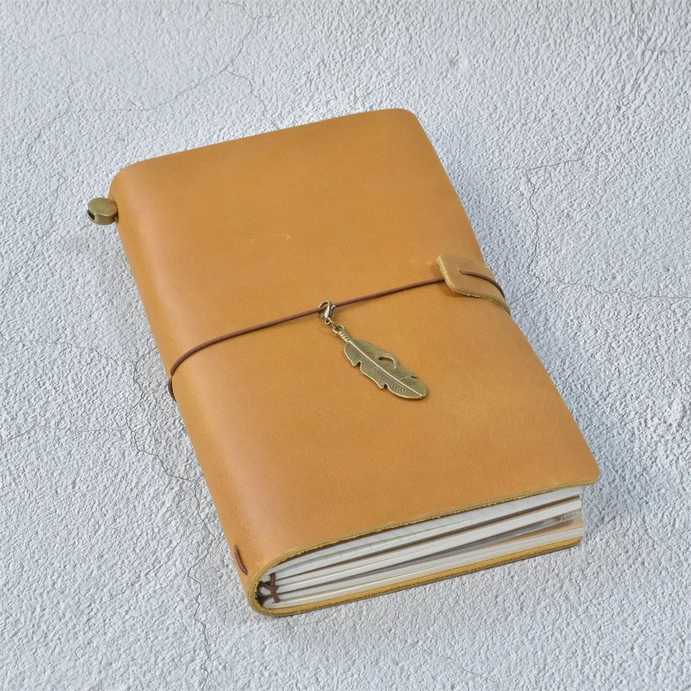 RAYSLIN Genuine Leather Refillable Custom Travel Diary Journal