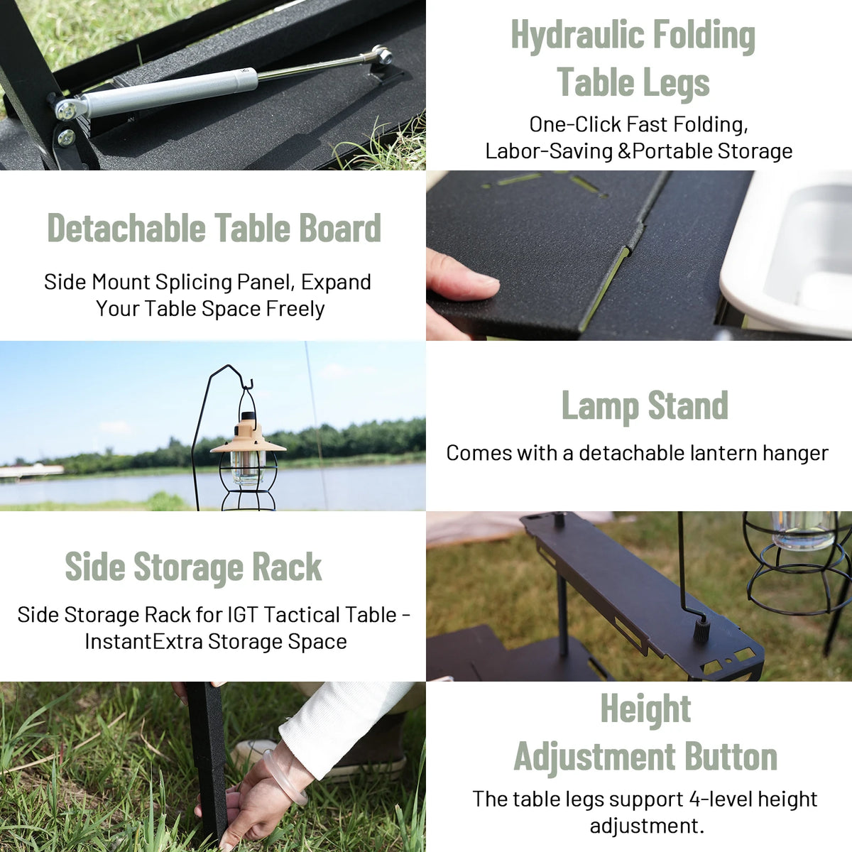 Pakicetus Foldable Camping Table Portable Outdoor Utility Table