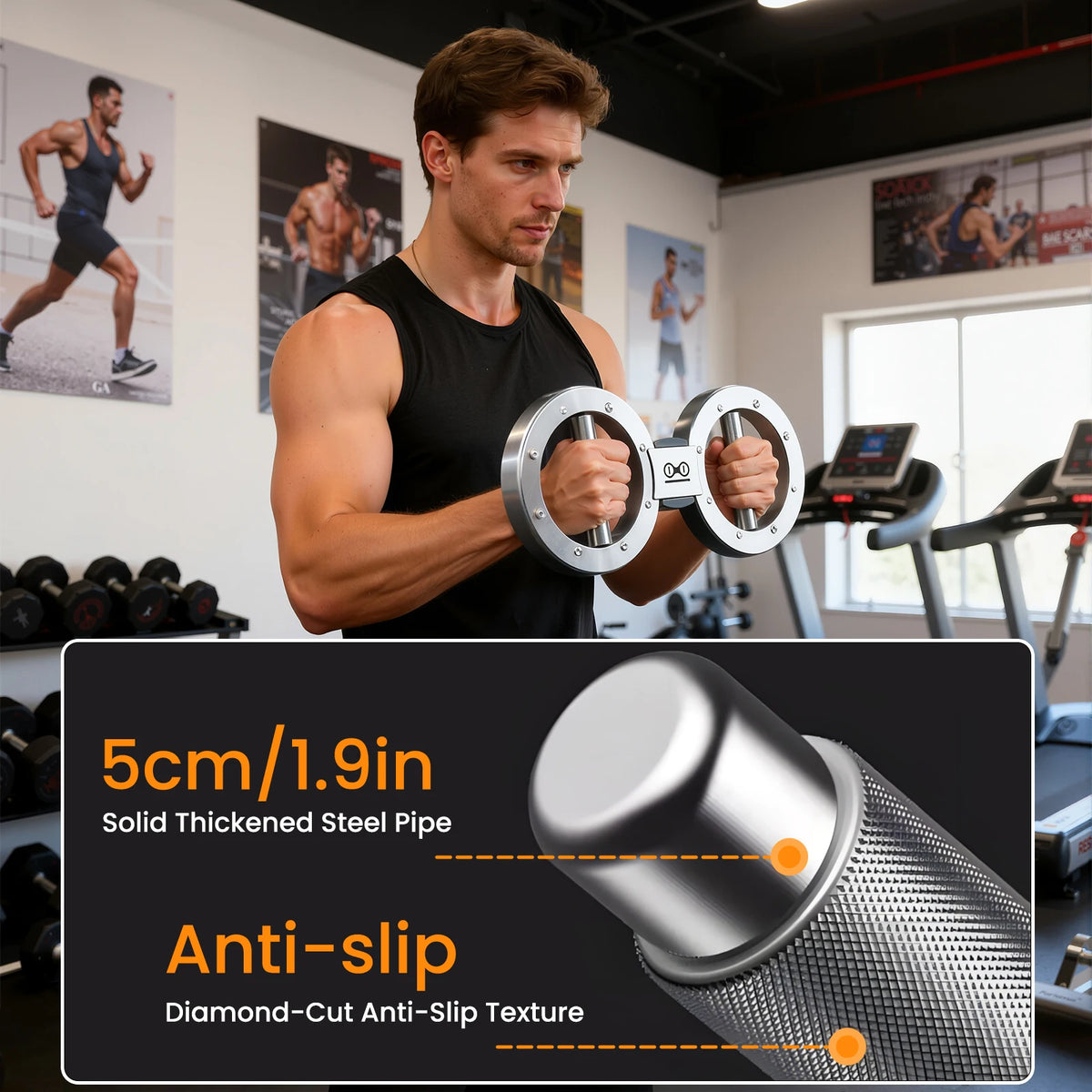 Adjustable Multifunctional Grip Strength Trainer Rotator For Forearm Exercise