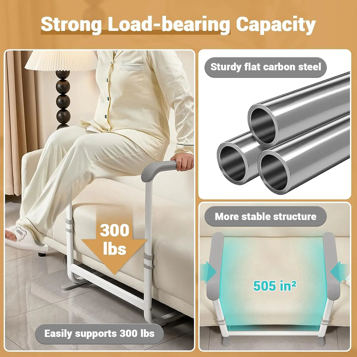 Adjustable Stand Up Assist Handle For Bedside Chair Support
